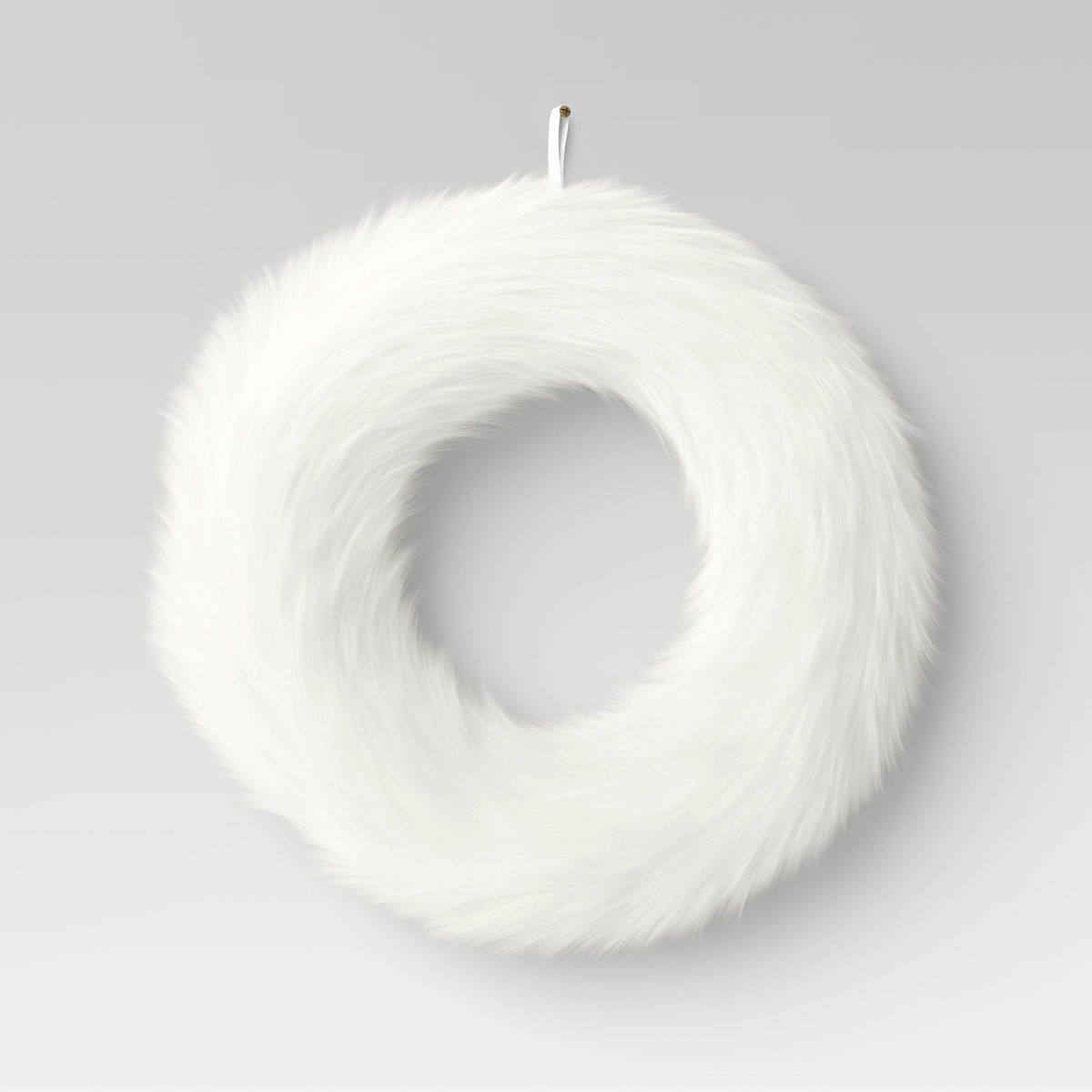 22" Faux Fur Christmas Decorative Wreath White - Wondershop™ | Target