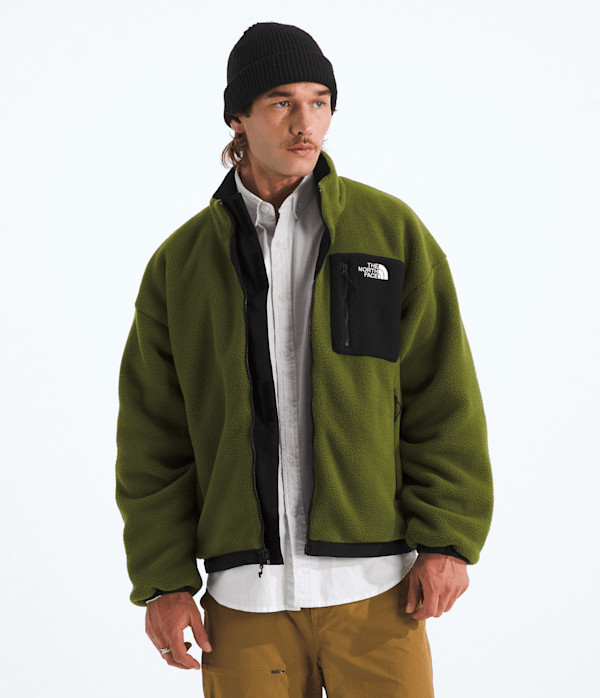 The North Face Men’s Yumiori Reversible Fleece Water-Resistant Jacket (Size: Medium): Black/Woodland Green | The North Face (US)