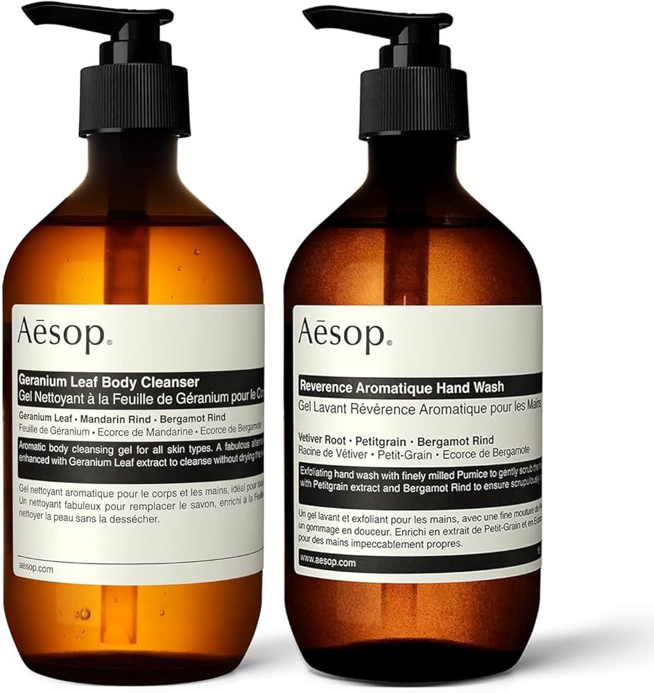 Aesop Reverence Aromatique Hand Wash & Geranium Leaf Body Cleanser | Paraben, Cruelty-Free & Vega... | Amazon (US)