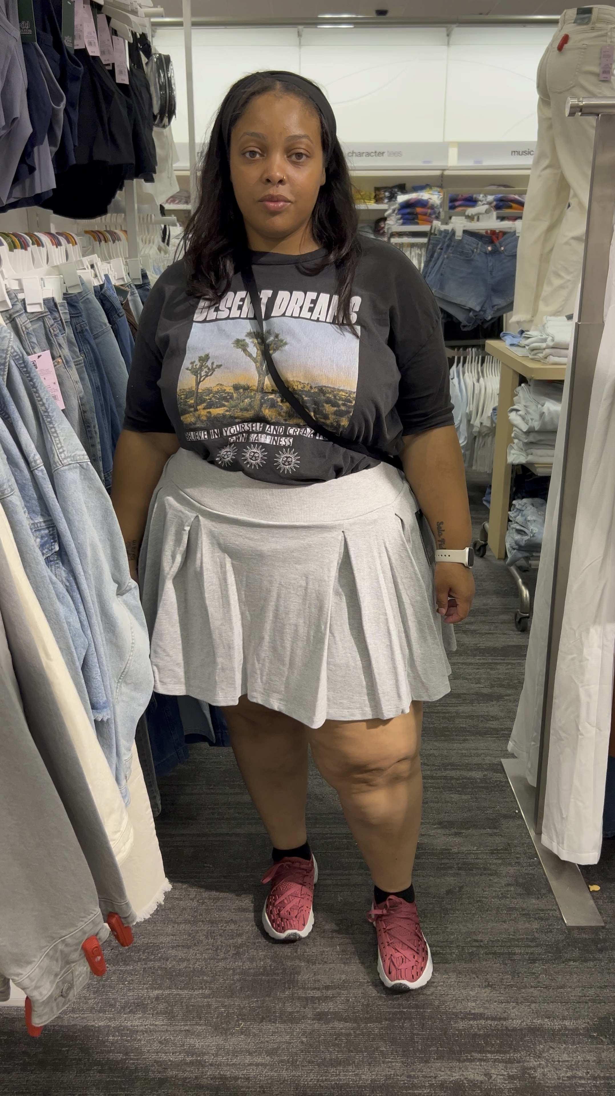 I was in Target for vitamins but of course I just had to stop by the clothing and this Wild Fable skort from target was so cute. 

It’s like a sweater material with good stretch. I’m wearing a XXL
