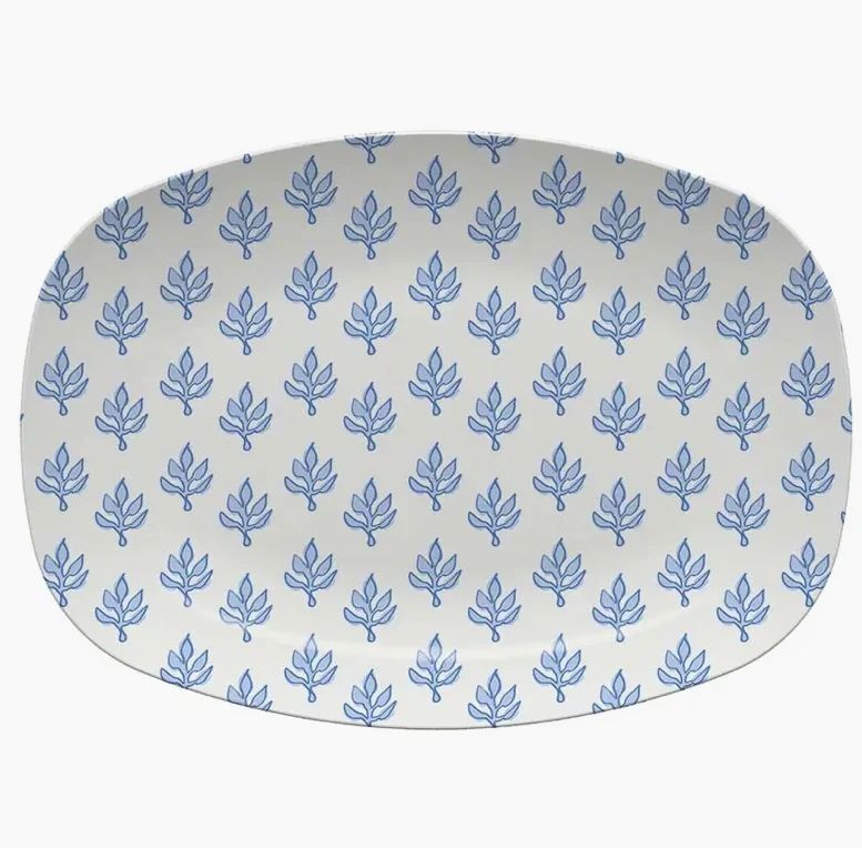 Flora Platter Blue | navyBLEU LLC