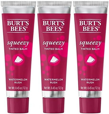 Burt's Bees 100% Natural Origin Squeezy Tinted Lip Balm, Watermelon Rush - 0.43 Ounce Squeeze Tub... | Amazon (US)