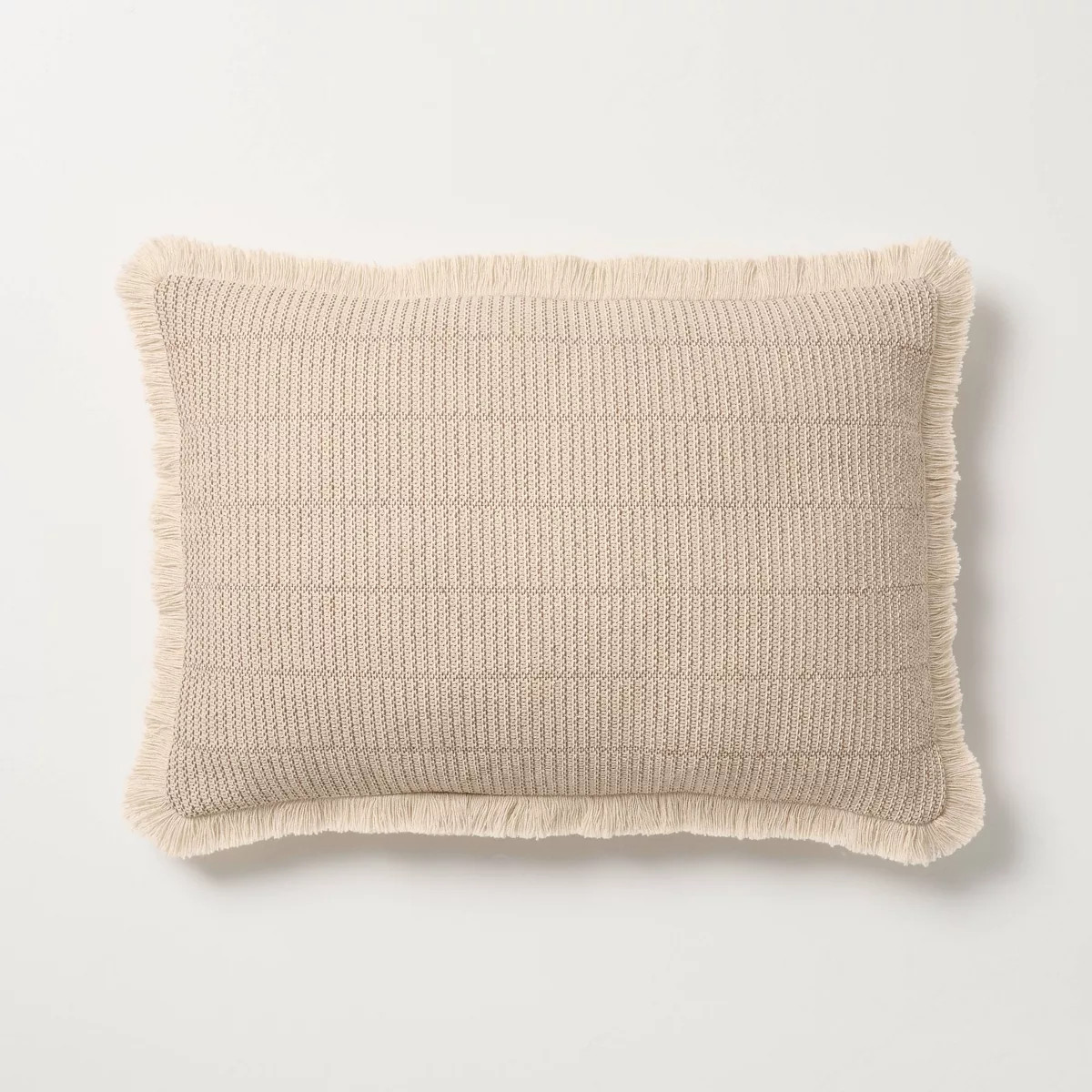 14"x20" Textured Woven Lumbar Toss Pillow Light Natural - Hearth & Hand™ with Magnolia | Target