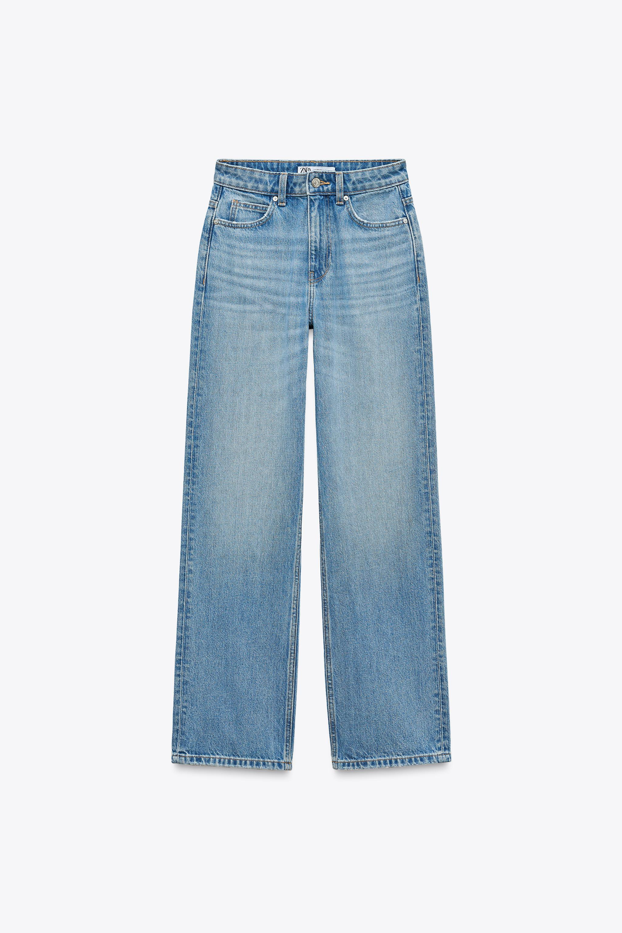 HIGH RISE - STRAIGHT - LONG LENGTHHigh rise five pocket jeans. Washed effect. Long straight legs.... | Zara US