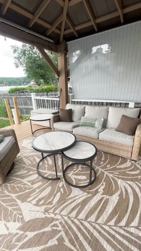 A large affordable outdoor rug shouldn’t be this hard to find! I found one from Walmart! Just under $100 for the 8x10’ size! 