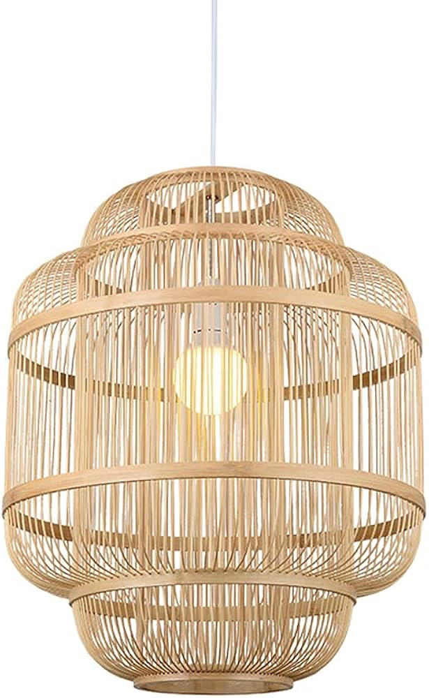 Pendant Lights, Southeast Asia Bamboo Lantern Handmade Bamboo Woven Pendant LightE27 Bamboo Lamps... | Amazon (US)