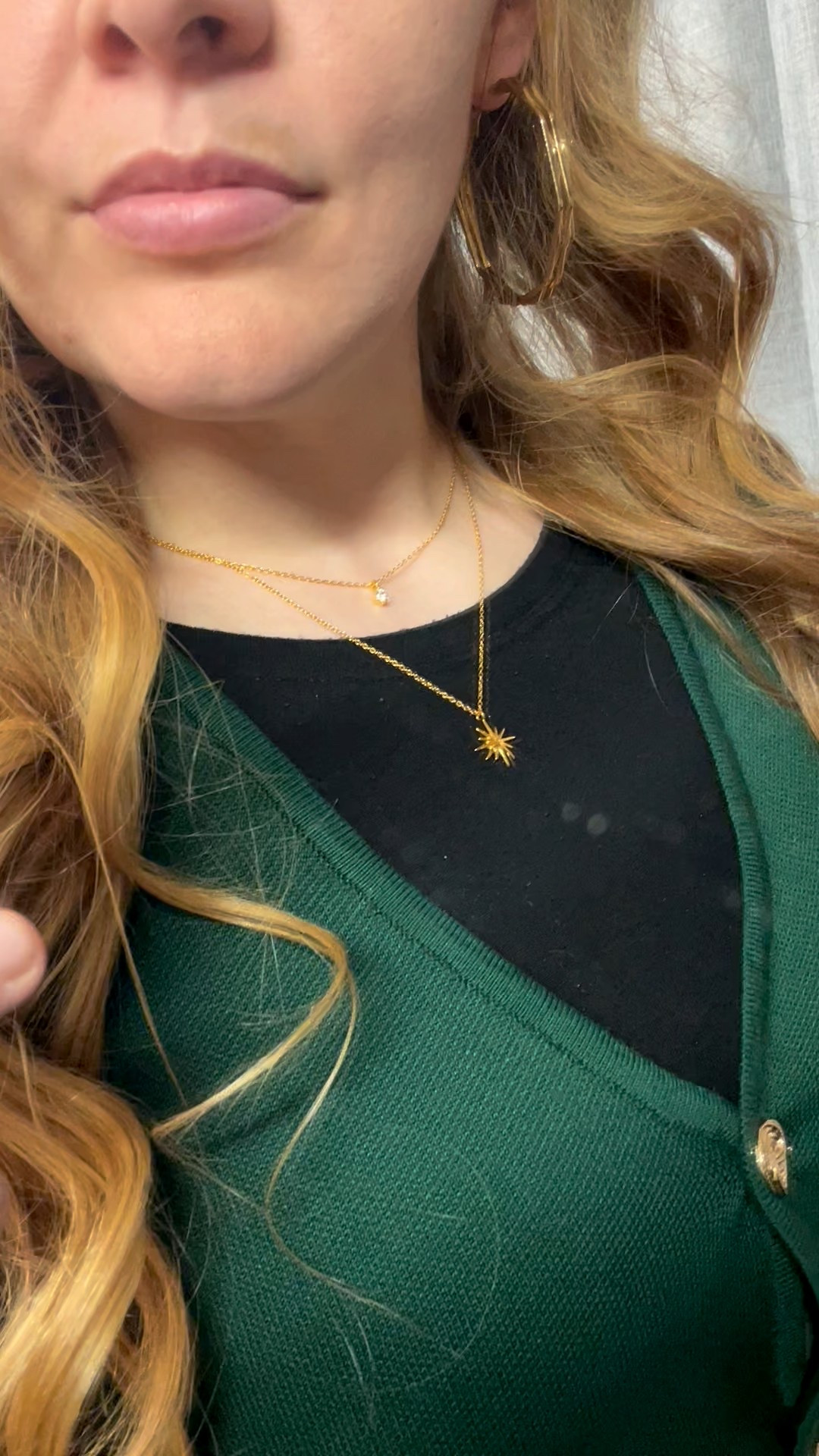 A close-up of this beautiful sunburst, double strand, dainty necklace from Caitlyn Minimalist! It makes the perfect stocking stuffer! And they offer mystery jewelry at major sale prices! The perfect gift! 

#LTKFindsUnder50 #LTKootd #LTKSaleAlert