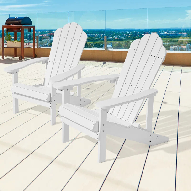 Hachirou Adirondack Chair Weather Resistant for Outdoors Lawn and Backyard | Wayfair North America