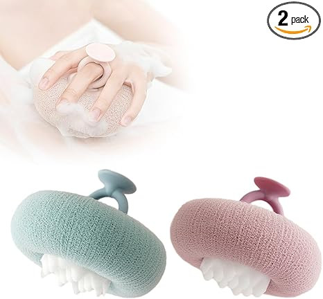 Super Soft Sunflower Suction Cup Bath Ball, 2024 Upgraded 2-in-1 Sunflower Bath Ball Exfoliating ... | Amazon (US)