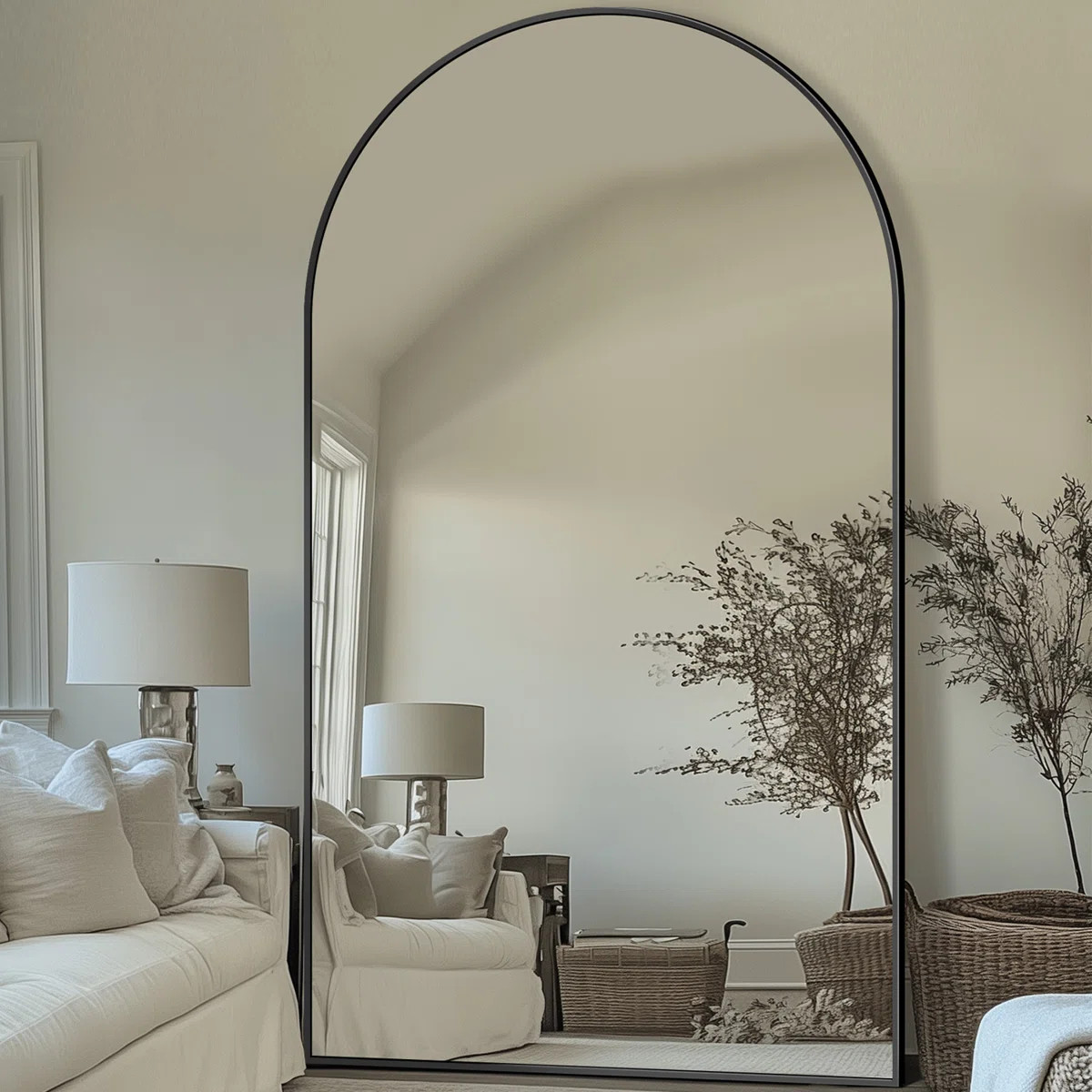 Arched  Metal Oversized Full-Length Mirror | Wayfair North America