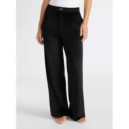 Joyspun Women's Velour Wide-Leg Sleep Pants, Size XS-3X | Walmart (US)