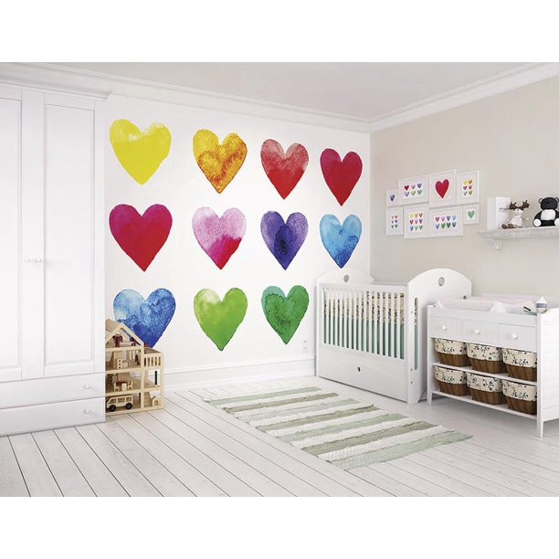 ohpopsi Color My Heart Wall Mural - Walmart.com | Walmart (US)