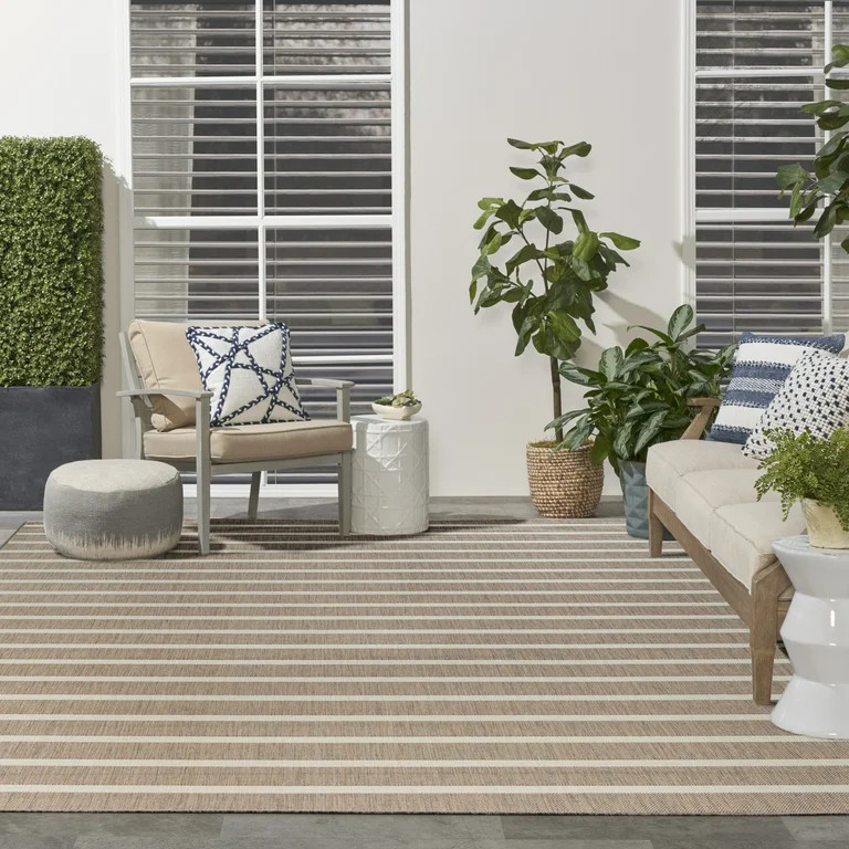 Nourison Positano Indoor/Outdoor Jute Ivory 9' x 12' Area Rug (9x12) | Walmart (US)