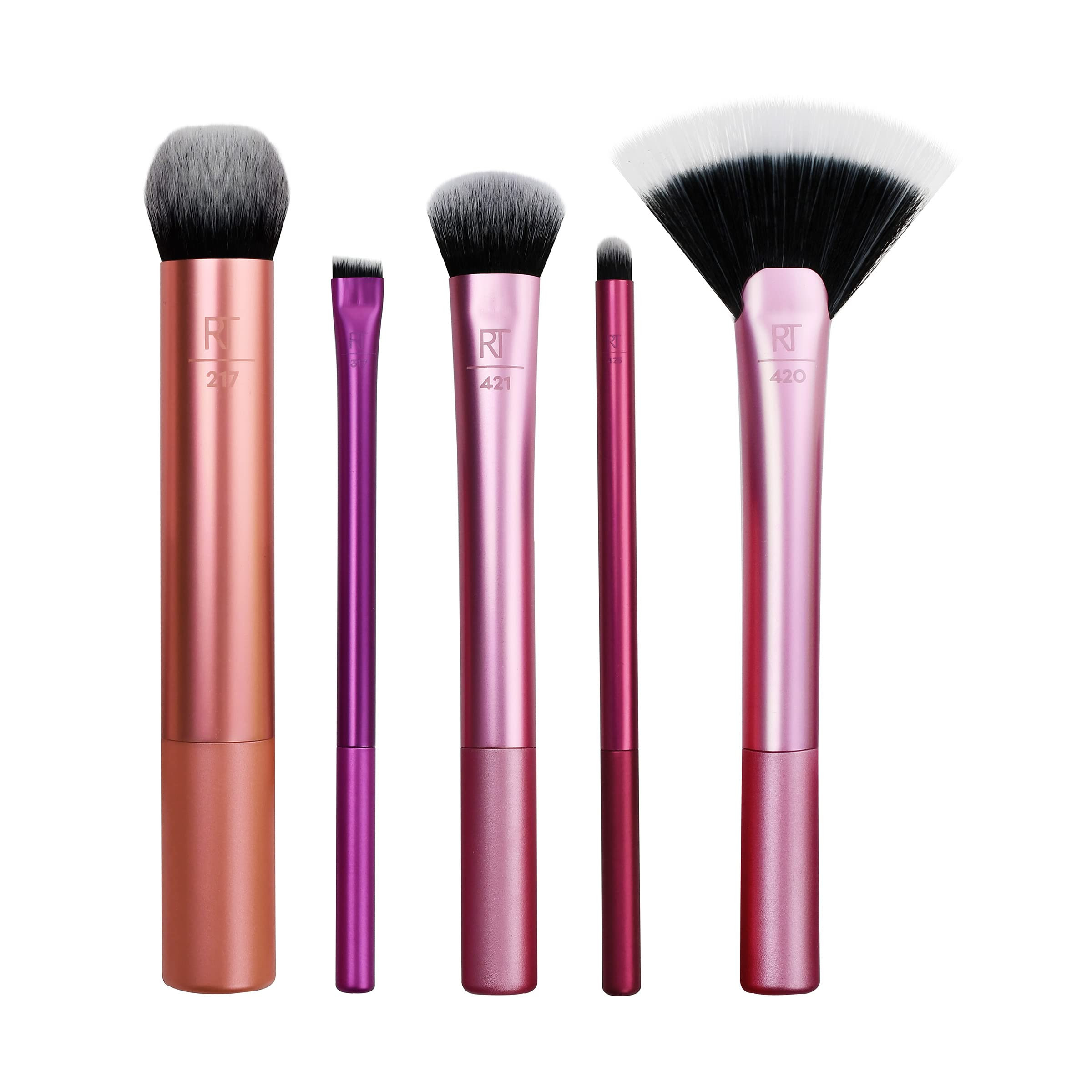 Real Techniques Artist Essentials Makeup Brush Set, For Foundation, Blush, Highlighter, Eyeshadow... | Amazon (US)