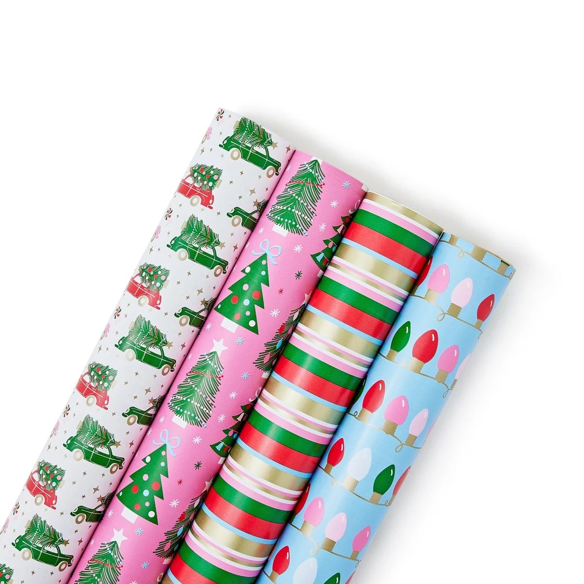Packed Party "Bundle Up!";;  30" Roll Christmas Gift Wrap;; 4 Assorted Designs, 80 square feet - ... | Walmart (US)