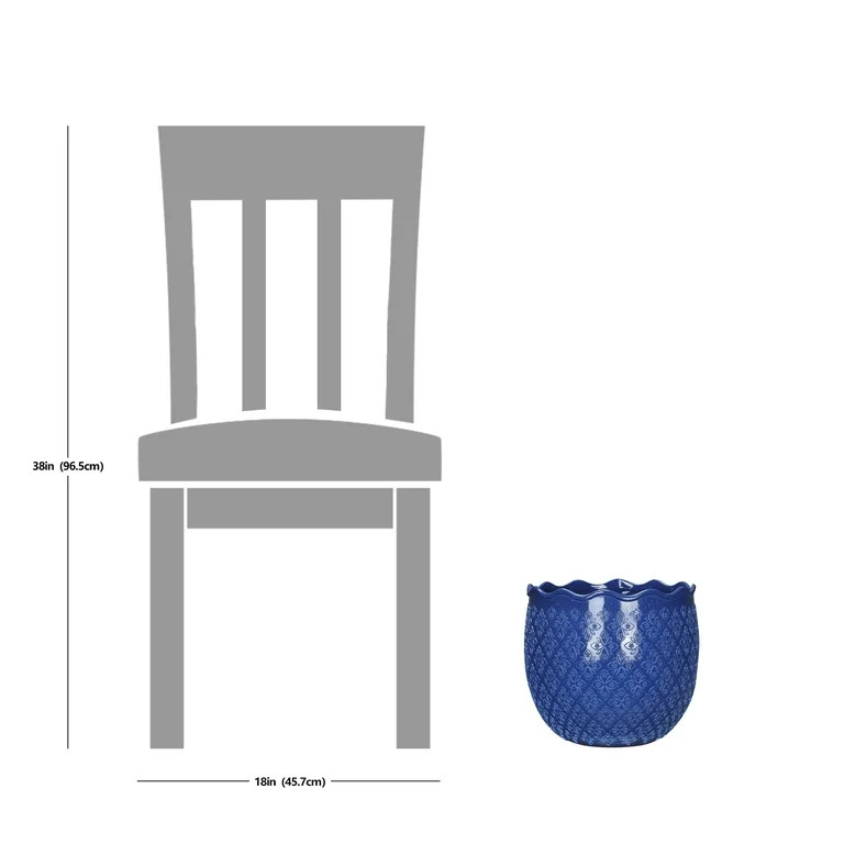 The Pioneer Woman Blue Recycled Resin Planter,12in x 12in x 11in | Walmart (US)