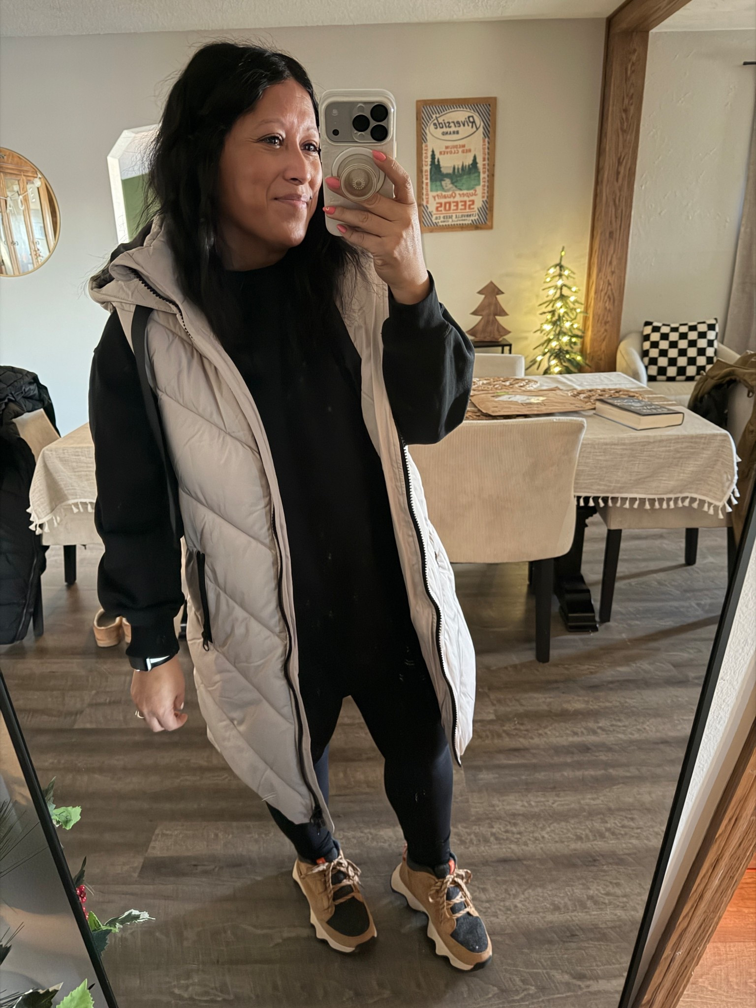 This vest was a splurge buuuut omg so warm and perfect as a coat!! Comes in black too. I did a medium and it fits perfect! 

Winter
Snow 
Warm
Cozy
Outdoor
Outerwear
Vest 

#LTKMidsize #LTKPetite #LTKootd