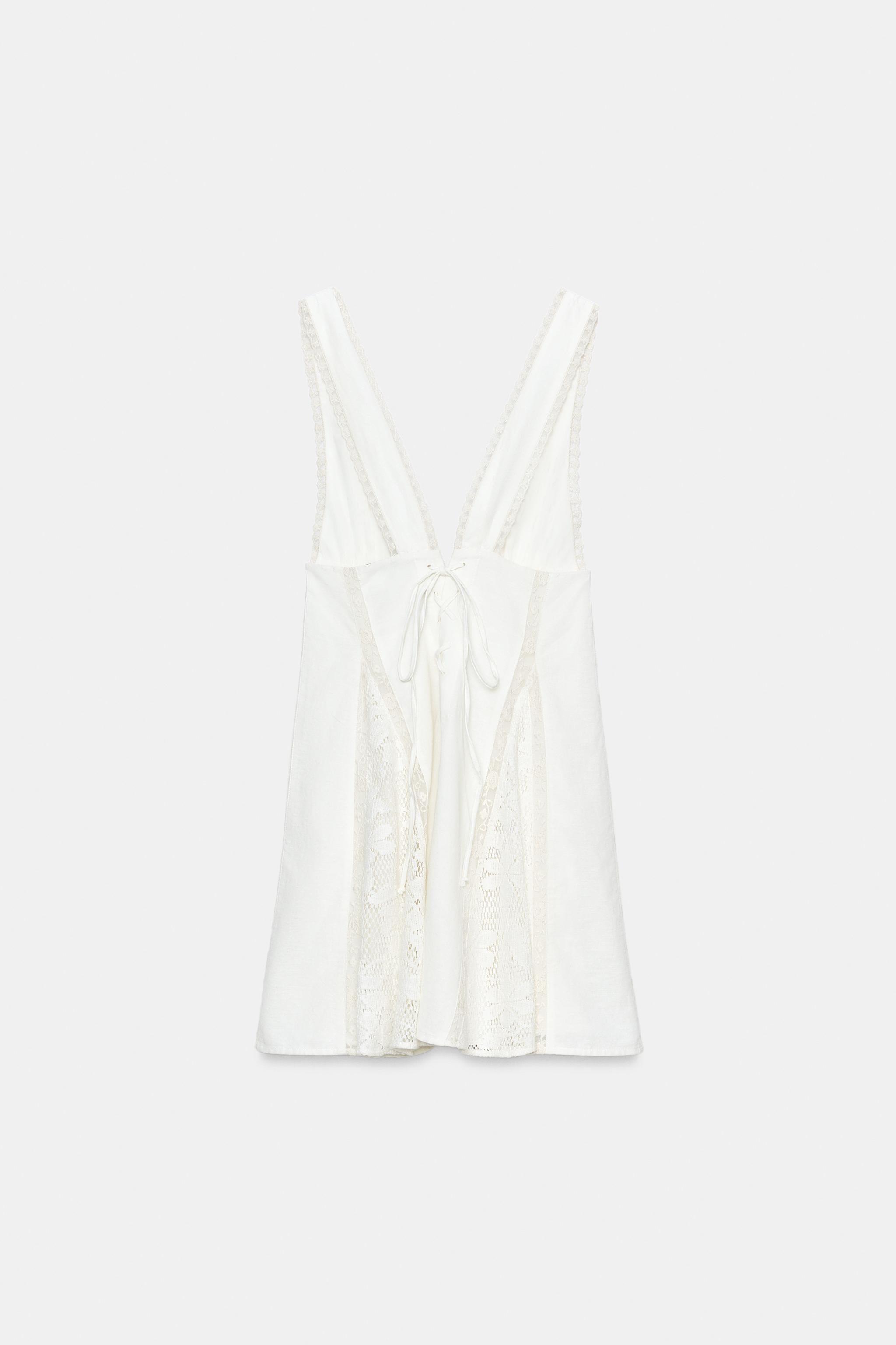 LACE GODET MINI DRESS | Zara US