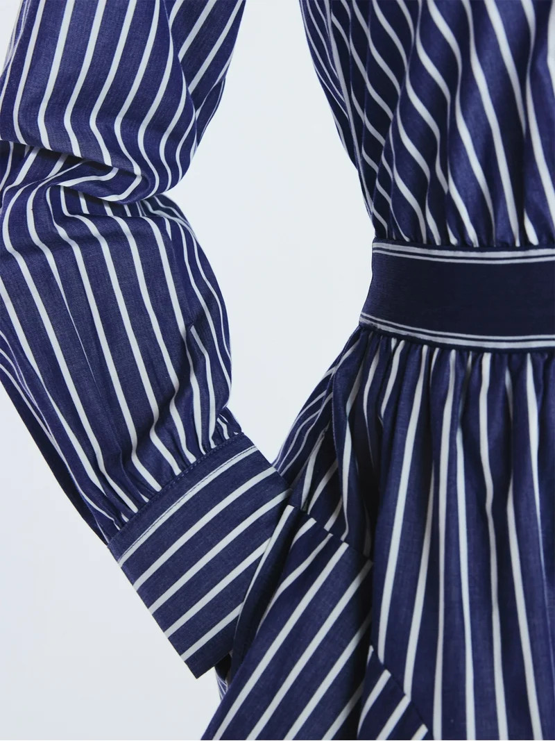 Free Assembly Women's Cotton Mini Shirtdress with Long Sleeves, Sizes XS- XXL | Walmart (US)