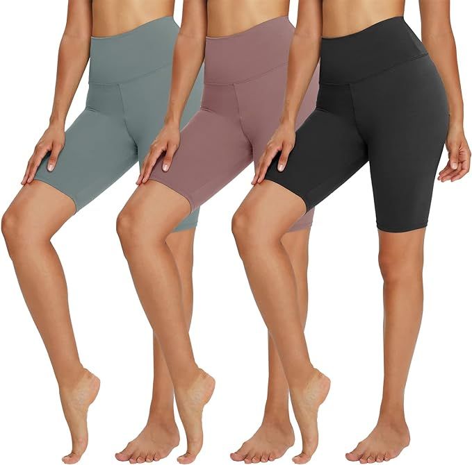 TNNZEET 3 Pack Biker Shorts for Women – 8" Buttery Soft High Waisted Yoga Cycling Workout Short... | Amazon (US)