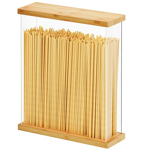 SpaceAid Bamboo Food Storage Container - Airtight Cereal Containers with Lids, Kitchen Cereal Canisters Pantry Organizers and Storage for Rice, Flour, Coffee, Snack, Large 1 Pack | Amazon (US)