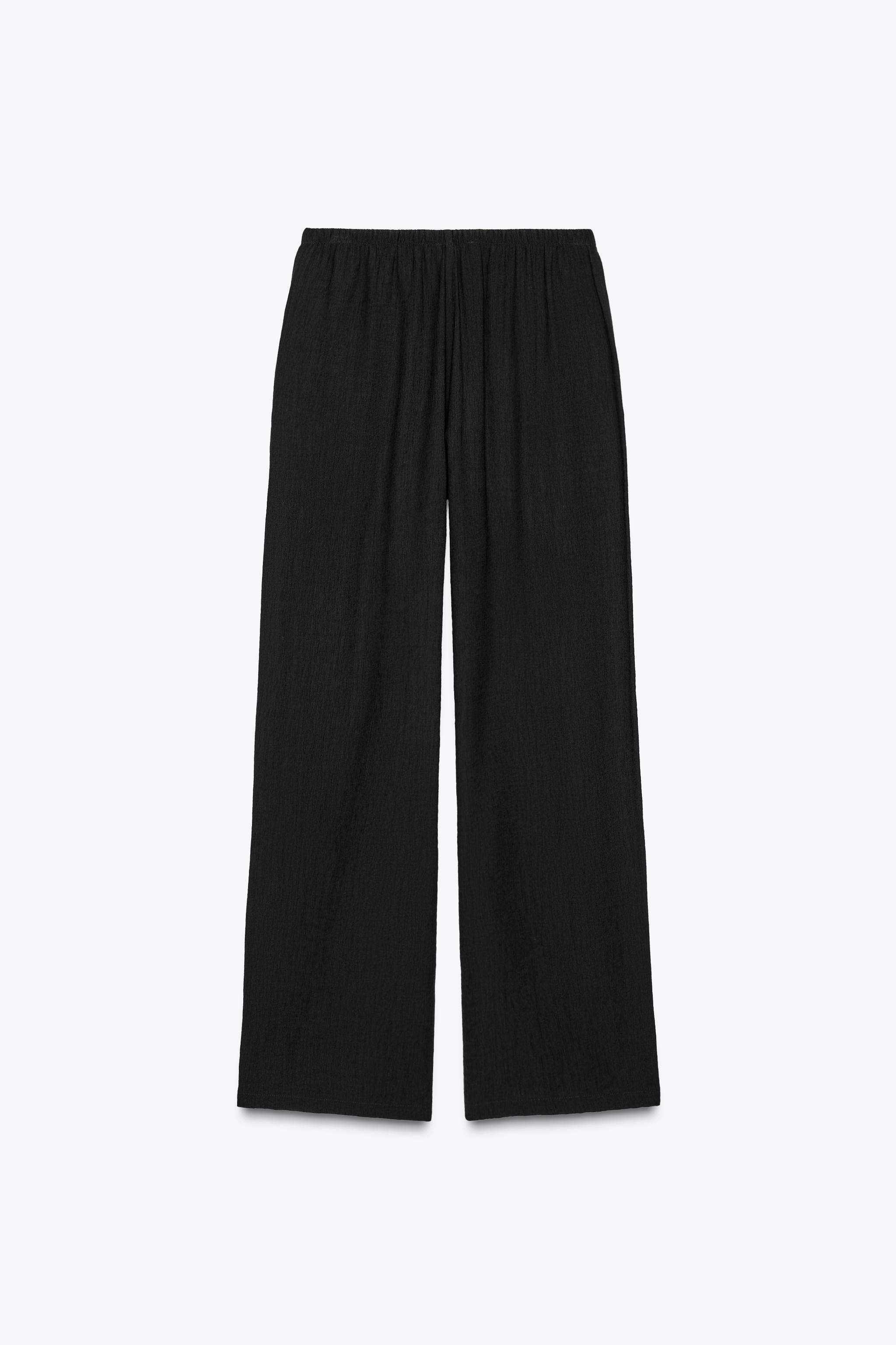 WIDE-LEG TROUSERS WITH ELASTIC WAISTBAND | Zara UK
