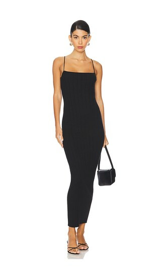 x REVOLVE Laurence Rib Maxi Dress in Black | Revolve Clothing (Global)