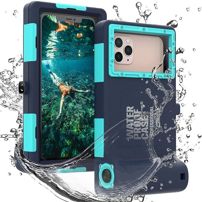 Professional Waterproof Underwater Snorkeling Phone Case for iPhone 11/8/7/6 Pro Max Mini Xr/X/Xs... | Amazon (US)