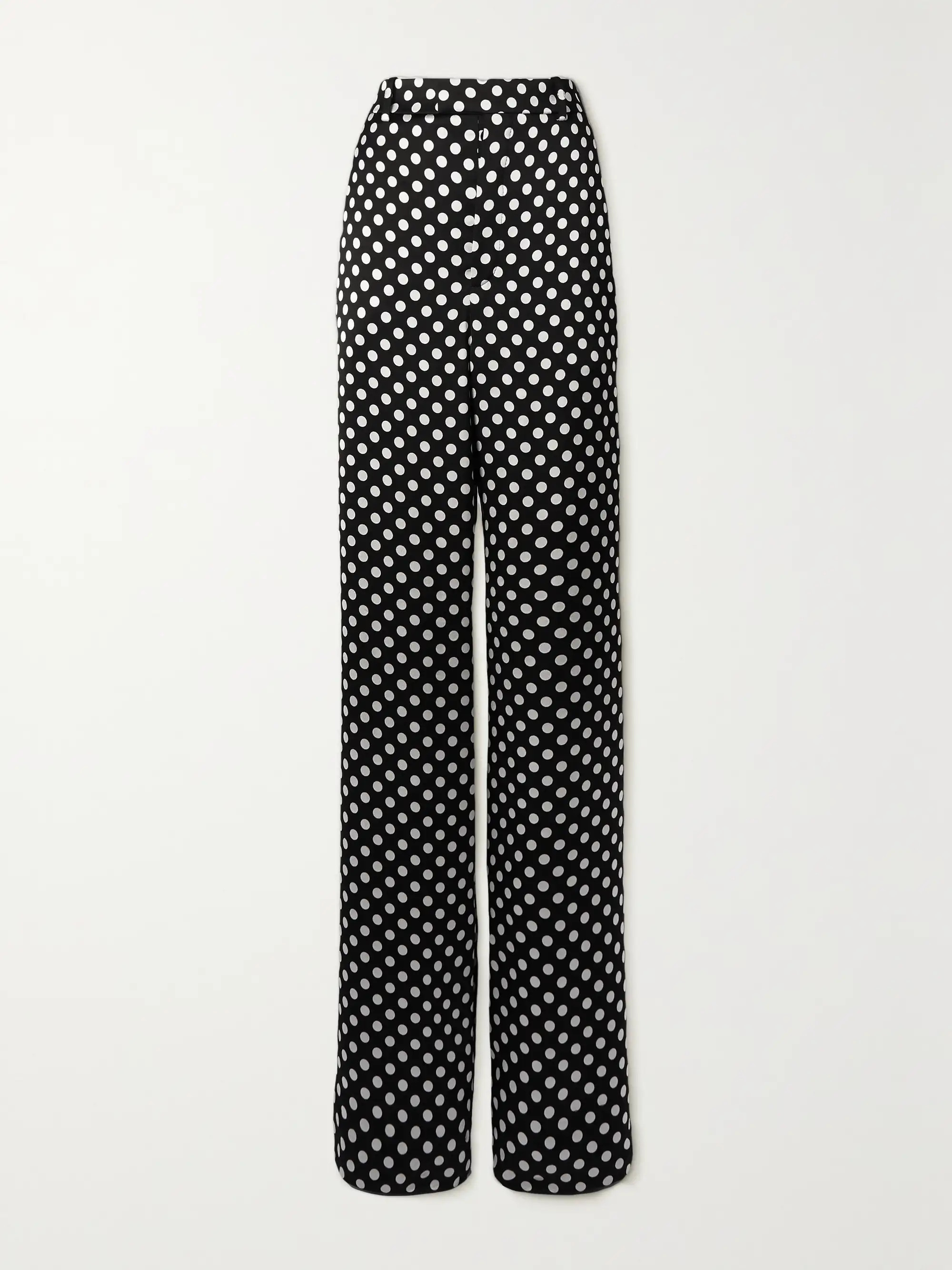 Polka-dot satin-crepe wide-leg pants | NET-A-PORTER (US)