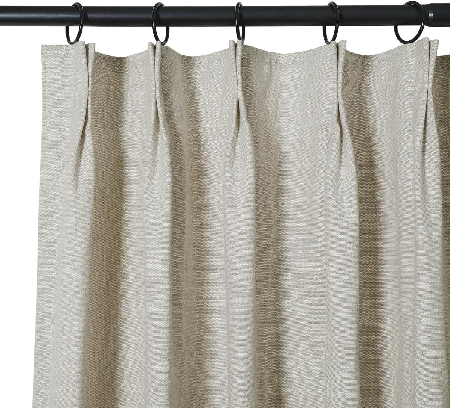TWOPAGES Pinch Pleated Curtain 84 Inches Long Light Filtering Linen Cotton Blend Lined Drape for ... | Amazon (US)
