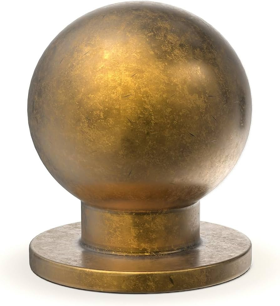 homdiy 30 Pack Antique Cabinet Knobs, Round Retro Brass Drawer Dresser Handles Ball Metal Kitchen... | Amazon (US)