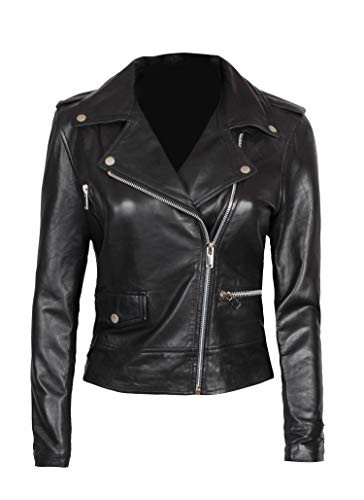 Decrum Black Leather Jacket Women - Leather Blazers Jacket Women | [1300181] Black Amber, XS | Amazon (US)