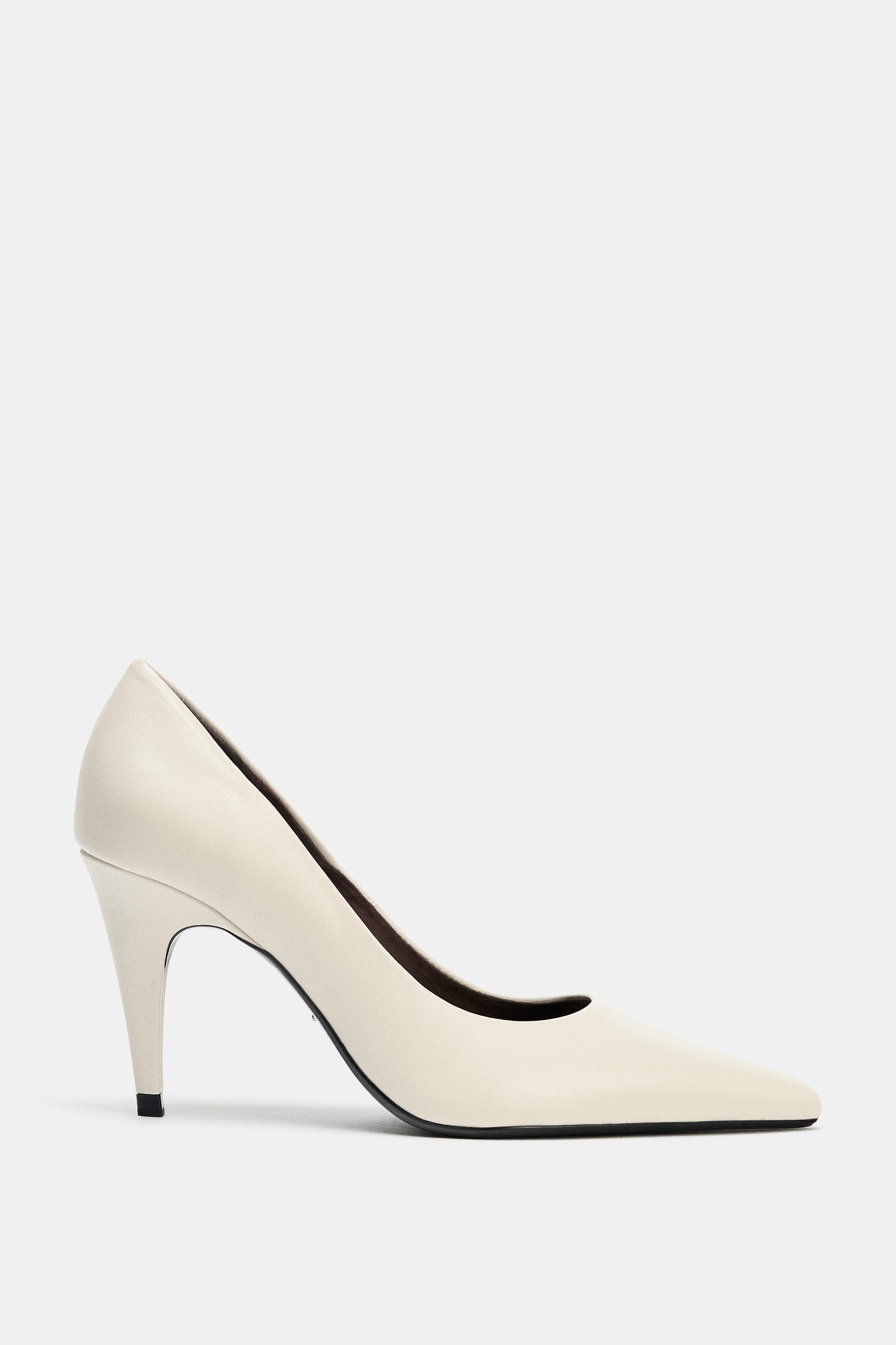 LEATHER HIGH-HEEL SHOES | Zara UK