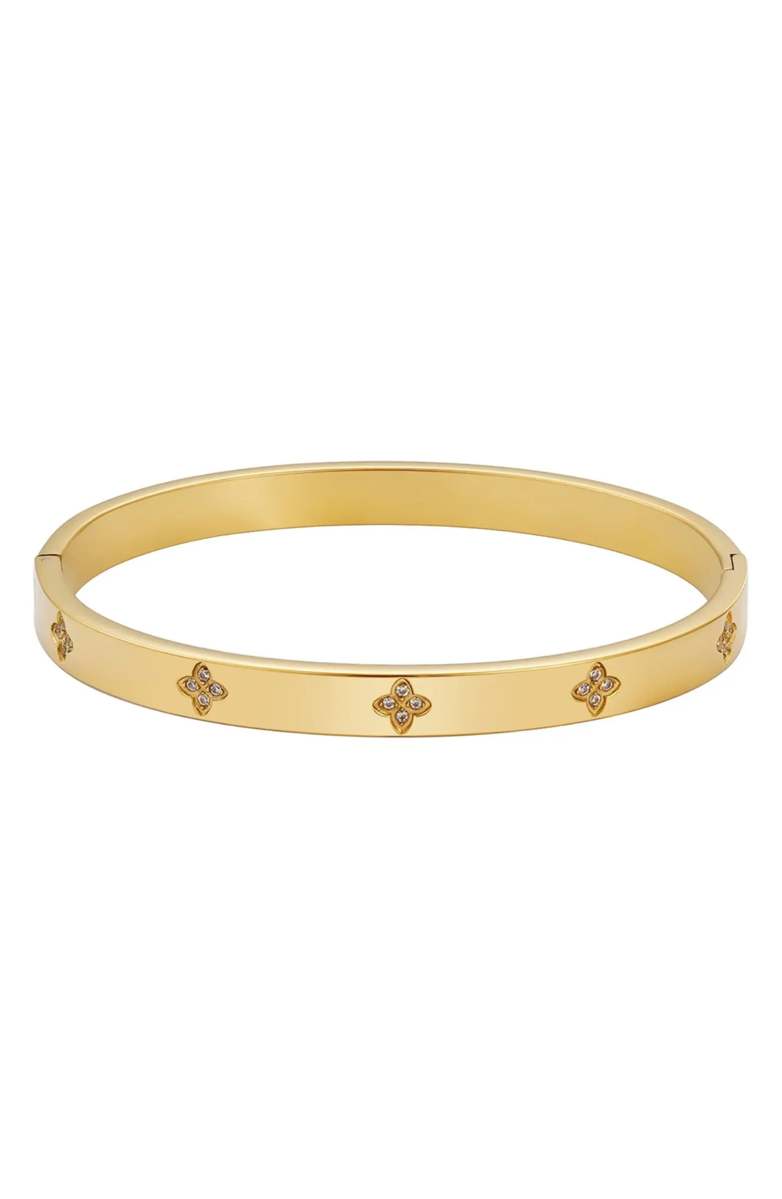 CZ Clover Bangle Bracelet | Nordstrom Rack