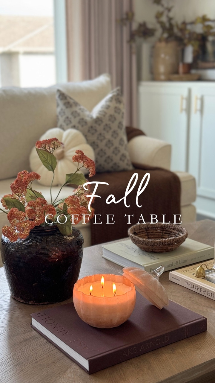 It's the cozy season🍂 
I went with warm rust + orangy tones for that perfect autumn glow ✨
Adding little touches of fall inspiration, rich tones and the scents that make this season feel extra special. 

*Shop my Home on LTK in my Bio
*Follow me on YouTube for home styling inspo
*Click the link in my Bio to shop or watch my videos
*Follow @kelihomestyle for more home decor inspiration

⸻
#coffeetablestyling #homedesign #homestyle #homestyling #homedecorating #interiordesign #falldecor #ltkhome #autumnvibes #interiordesigner