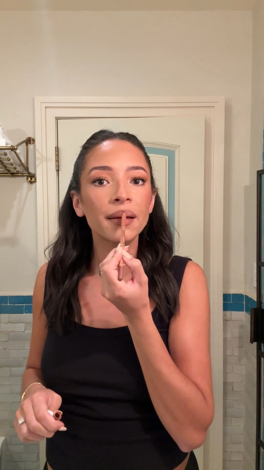 Finishing touches always make the look ✨ wearing shade endless cacao and anywhere caffeine in lip liners, pillow talk in lipstick, rosy outlook in lip gloss, and unbothered bronze in body glow! 

#LTKNYFW #LTKFindsUnder50 #LTKBeauty