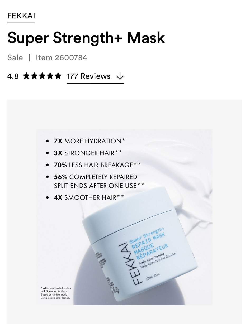 FEKKAI HAIR MASK!!! I use a hair mask twice a week. This formula is SO GOOD for strengthening my hair  

#LTKbeauty #LTKsalealert