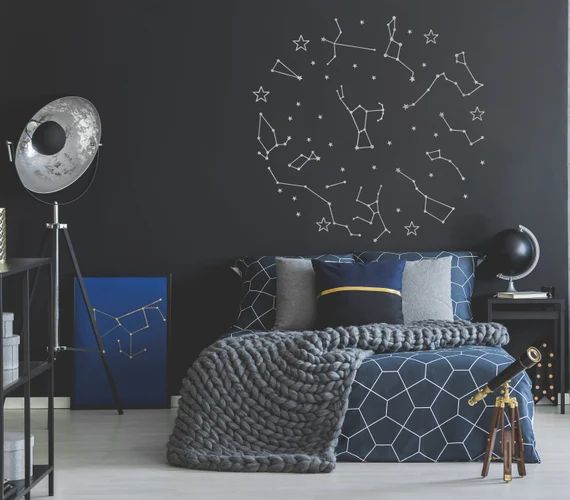 Constellation Wall Decals // Nursery Wall Decal / Outer Space Room / Zodiac Decals | Etsy (US)