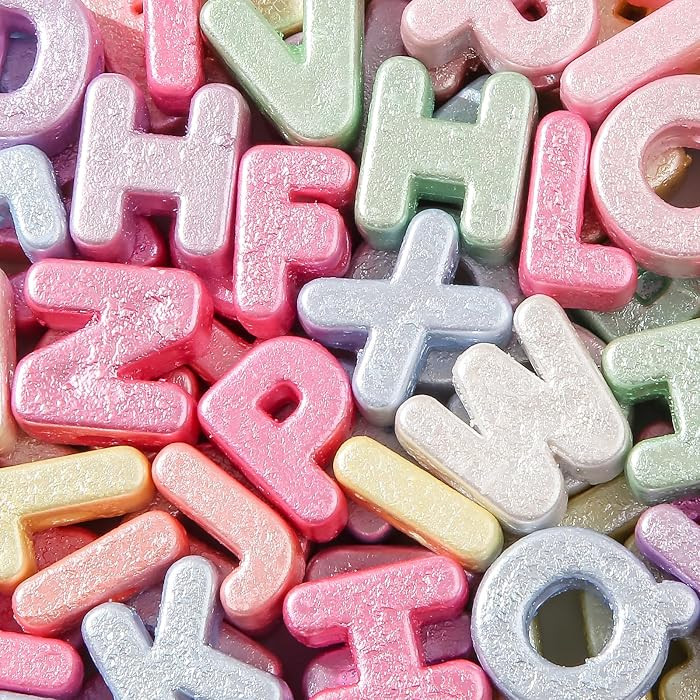 400g/130pcs Large Letter Beads Big Chunky Letter Bead A-Z Acrylic Alphabet Bubble Beads for Parac... | Amazon (US)