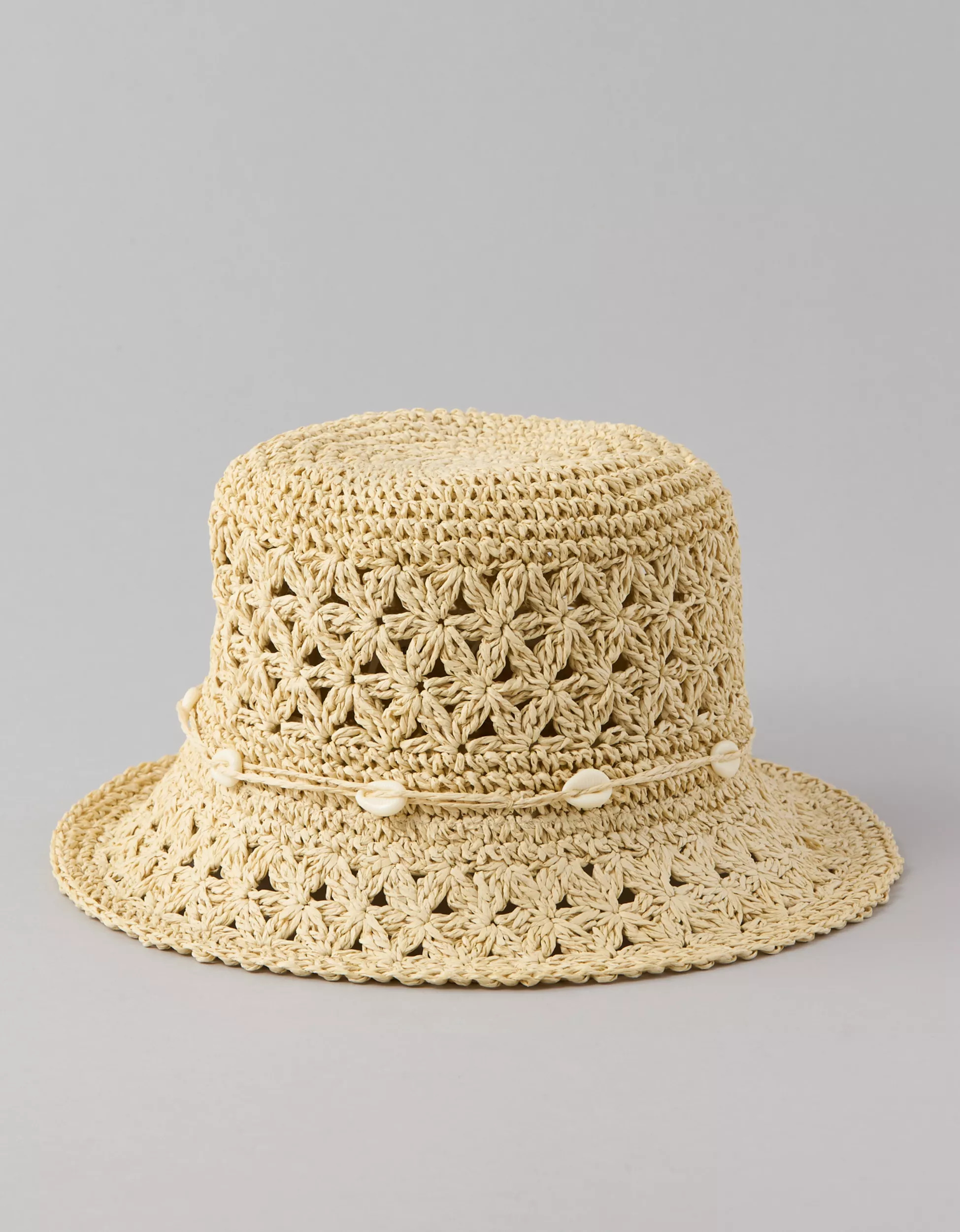 AE Crochet Straw Bucket Hat | American Eagle Outfitters (US & CA)