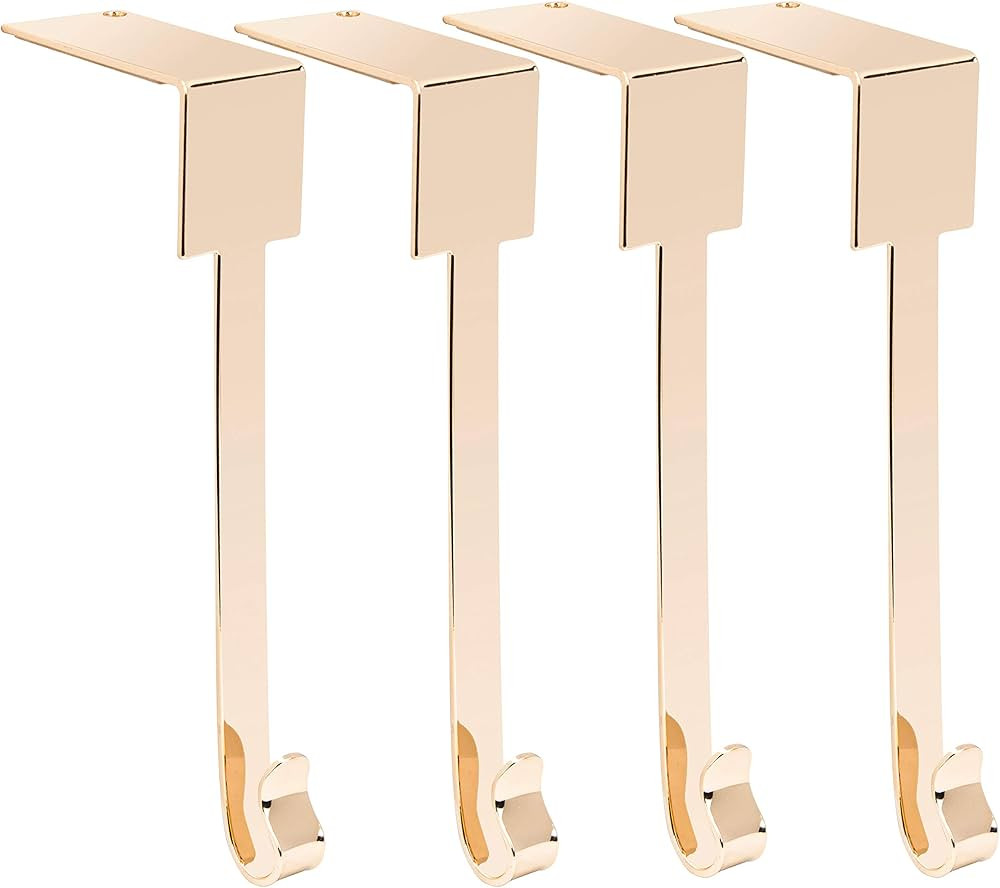 Rorain Set of 4 Christmas Stocking Holder for Mantel, Non Slip Safety Fireplace Hanger Grip, Xmas... | Amazon (US)