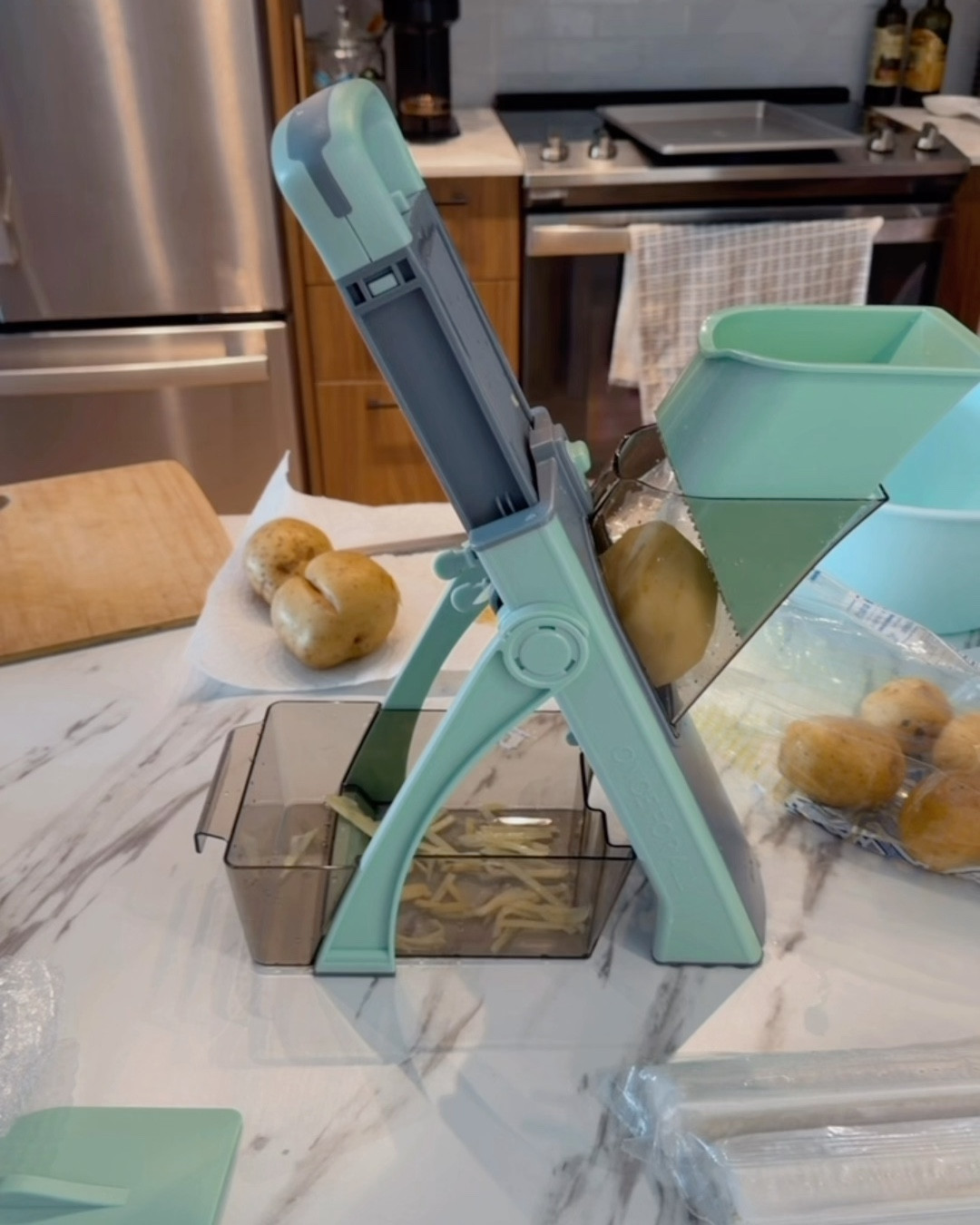The best food cutter in town! 🤩 

This year for Hanukkah, I wanted to find an alternative to potato grater make us two years ago I had cut my finger very deeply with it. I still wanted to make potato & zucchini latkes this year but without hurting myself so I invested in one of these and it’s amazing!

It was 4 different types of cutting styles and super easy to use and clean. 

Vegetable cutter, fruit cutter, kitchen essentials, kitchen must have, Upgrade Safe Mandoline Slicer for Kitchen, Slice Potato Slicer Chopper, Adjustable Thickness Multi Mandolin, Julienne + Dicer Kitchen Must Haves Green, potato shredder, potato grater, veggie slicer 

#kitchen #kitchenmusthave #Mandolin #veggiecutter #fruitcutter #dicer #kitchenware #potatoshredder 

#LTKHome #LTKHoliday