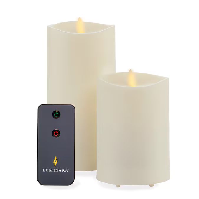 Luminara 2-Pack 2-Wick Flameless Off-white Electric Candle Lowes.com | Lowe's