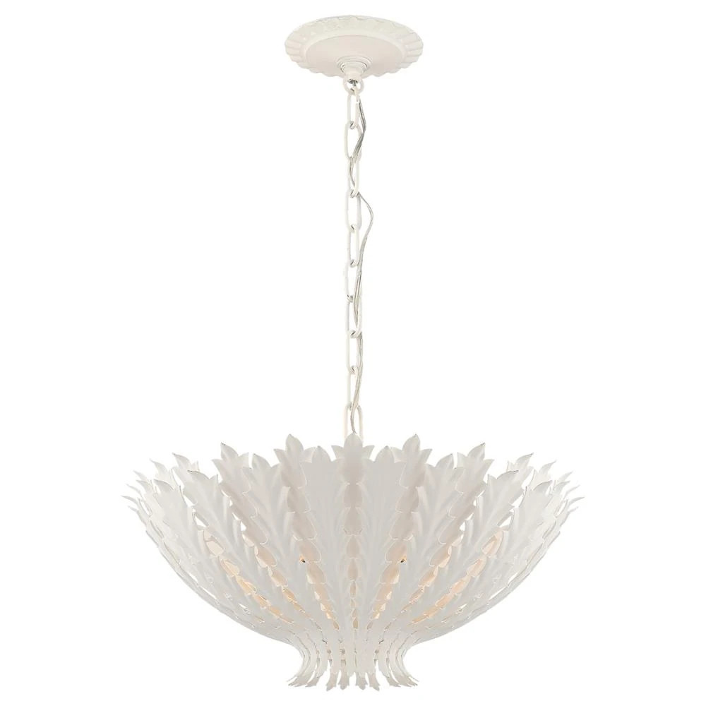 Visual Comfort Hampton Hollywood Regency Plaster White Chandelier - Medium | Kathy Kuo Home