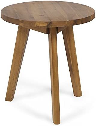 Christopher Knight Home 305360 Gino Outdoor Acacia Wood Side Table, Natural Finish | Amazon (US)