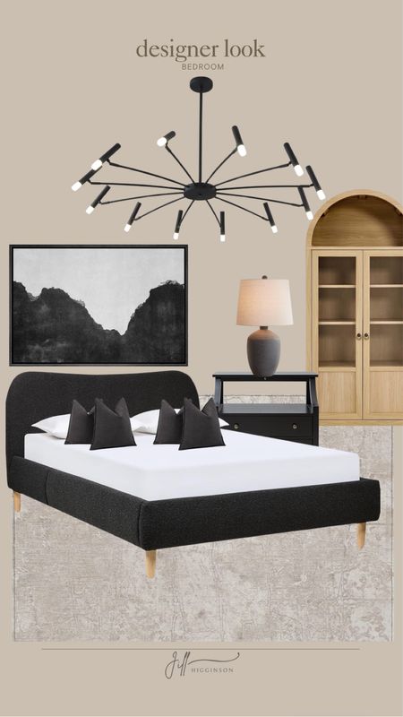 Designer look bedroom from Amazon! 

Bed, artwork, wallart, light fixture, table lamp, cabinet, rug, pillows, nightstand, modern home decor 

#LTKFindsUnder100 #LTKHome #LTKSaleAlert