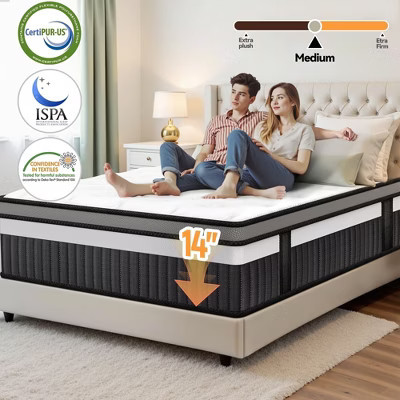Queen Mattress, 14In Memory Foam Mattress in a Box,Pressure Relief Mattress, Zoned Support, Gel Layer for Cooling, Medium Firm, Improving Circulation | Target