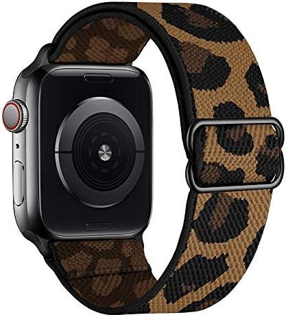 SIRUIBO Stretchy Nylon Solo Loop Bands Compatible with Apple Watch 38mm 40mm, Adjust Stretch Brai... | Amazon (US)