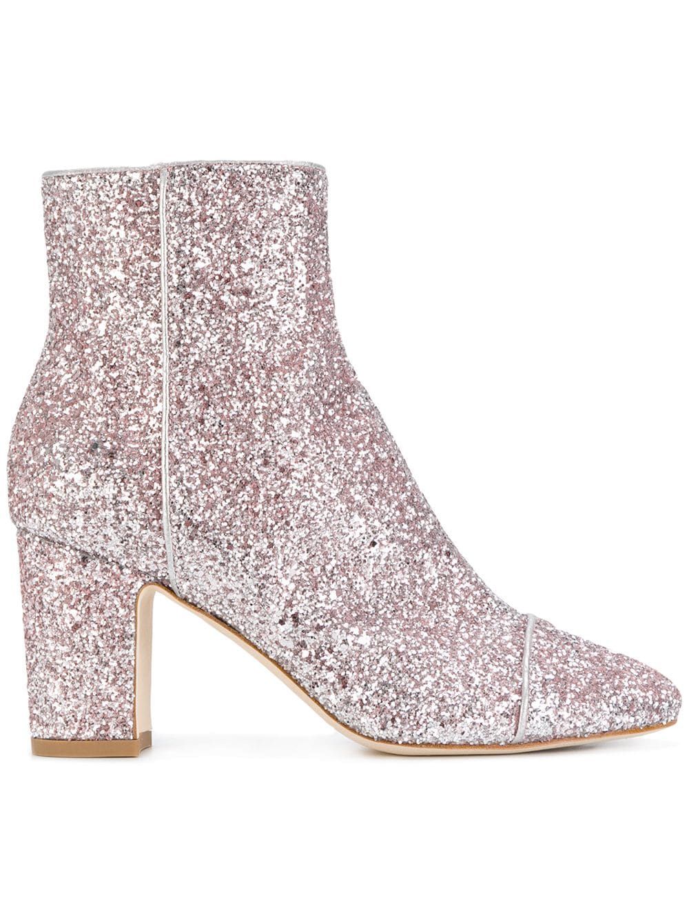 Polly Plume Ally Sparkling sequin boots - Pink & Purple | FarFetch US