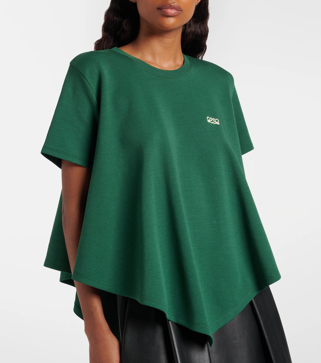 Asymmetric cotton-blend top | Mytheresa (INTL)